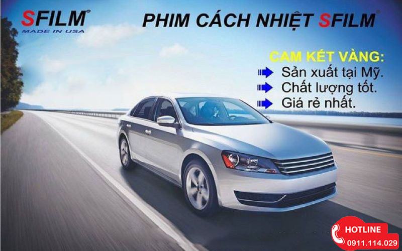 Dán Phim Cách Nhiệt Sfilm Chống Nóng Thương Hiệu Mỹ.